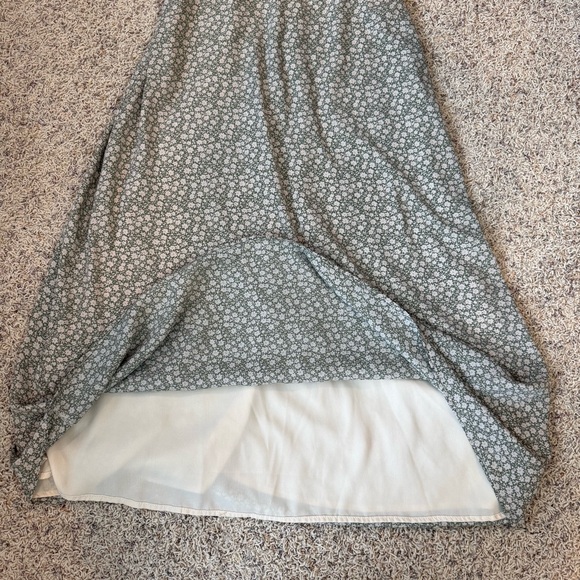 Lulus X Lush Times With You Sage Green Floral Print Puff Sleeve Midi Dress Large - Picture 13 of 15